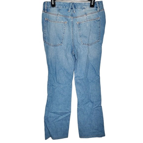 Good American Size 6 / 28 Good Heritage Light Wash Blue Distressed Jeans - Picture 2 of 5